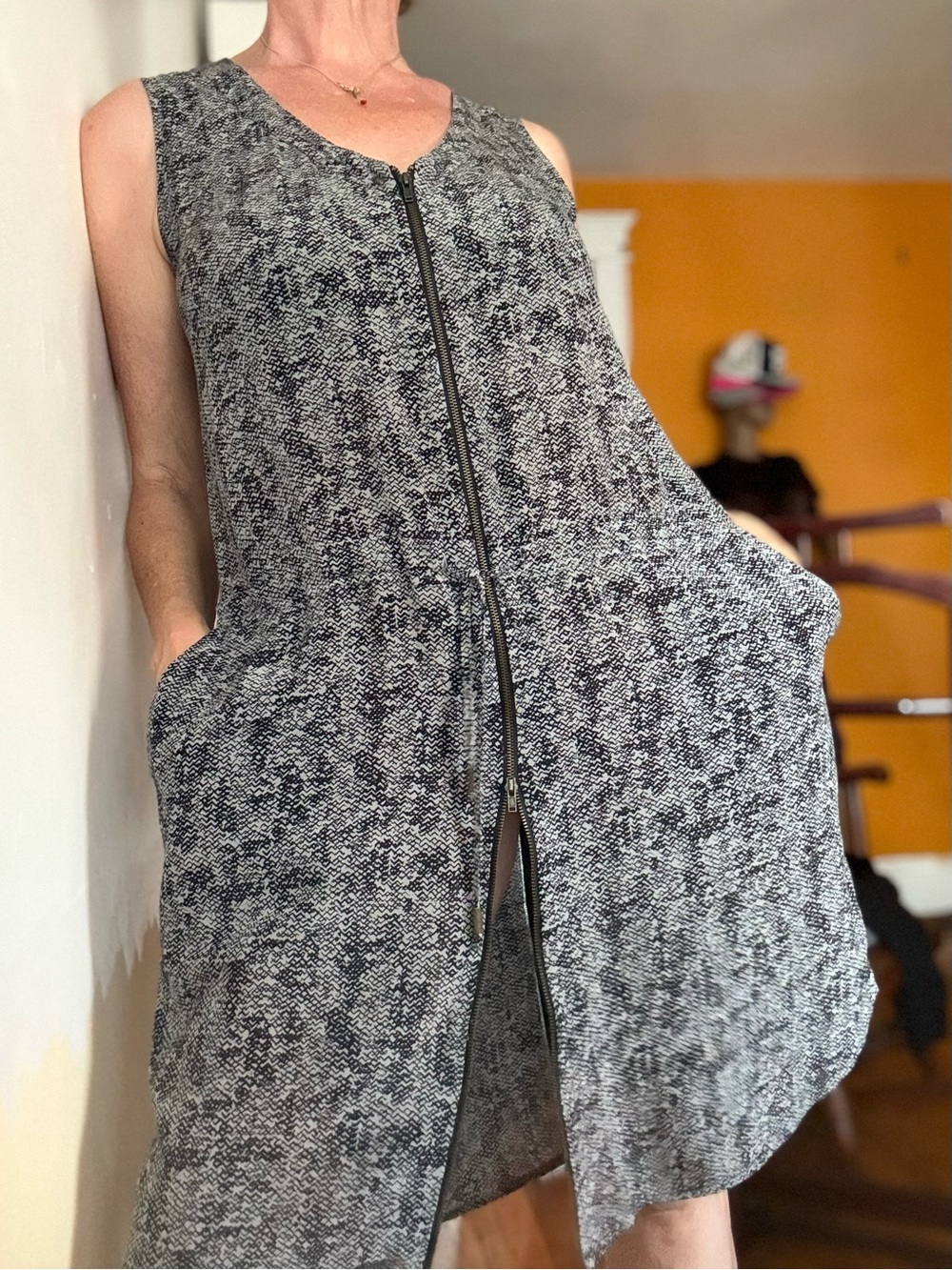Eileen Fisher โFisher Projectโ Size M Sleeveless MIDI Silk Dress